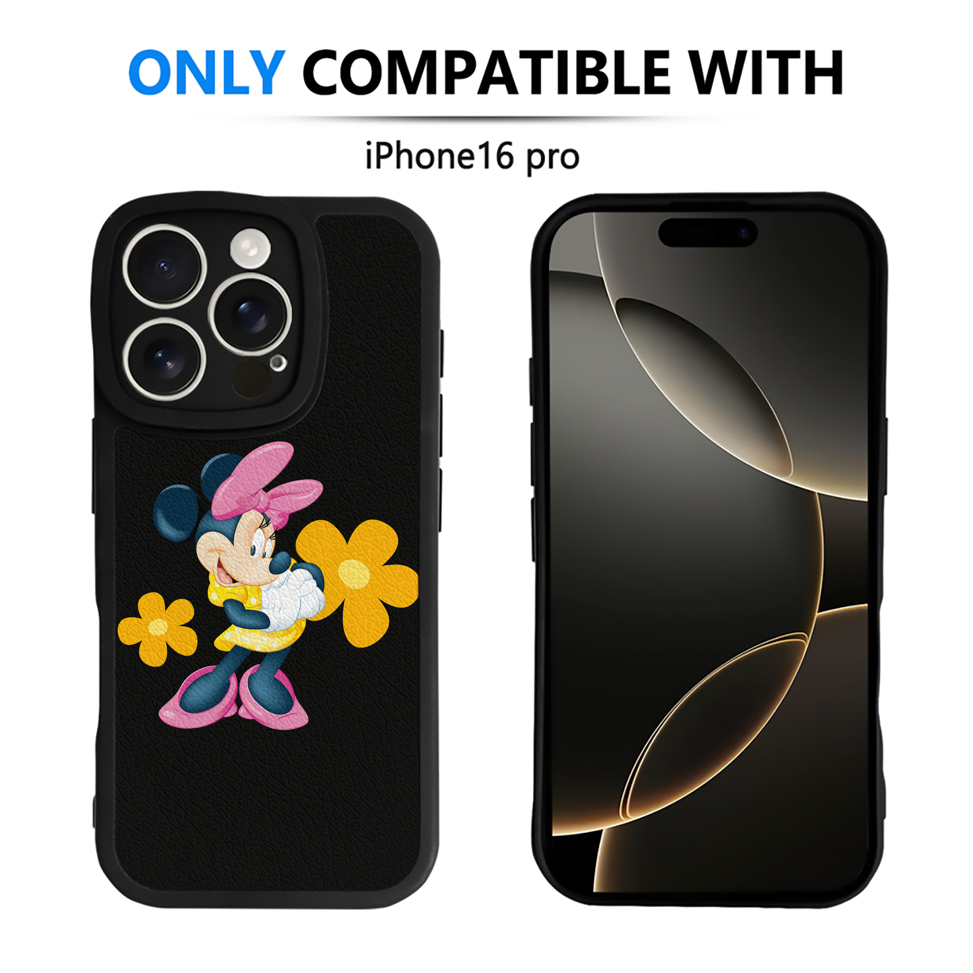 （画像用） ミッキーマウス Mickey Mouse 【iPhone 16シリーズ対応】シリコンスマホケース（レザー調） 材質：シリコン
